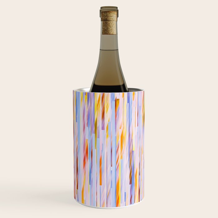 Urban Living | Abstract Geometric Shapes Digital Painting | eclectic Modern Contemporary Boho Chic Wine Chiller Gallery Image 1