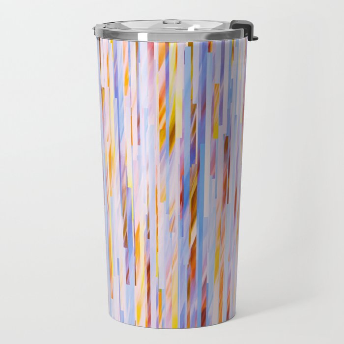 Urban Living | Abstract Geometric Shapes Digital Painting | eclectic Modern Contemporary Boho Chic Travel Mug Gallery Image 2