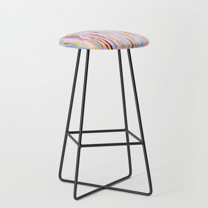 Urban Living | Abstract Geometric Shapes Digital Painting | eclectic Modern Contemporary Boho Chic Stool Gallery Image 1