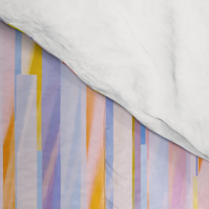 Urban Living | Abstract Geometric Shapes Digital Painting | eclectic Modern Contemporary Boho Chic Comforter Gallery Image 4