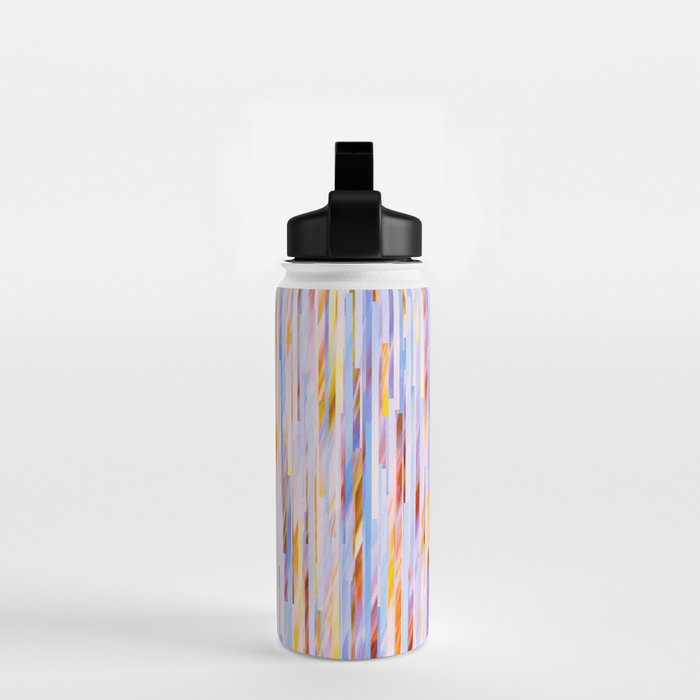 Urban Living | Abstract Geometric Shapes Digital Painting | eclectic Modern Contemporary Boho Chic Water Bottle Gallery Image 2