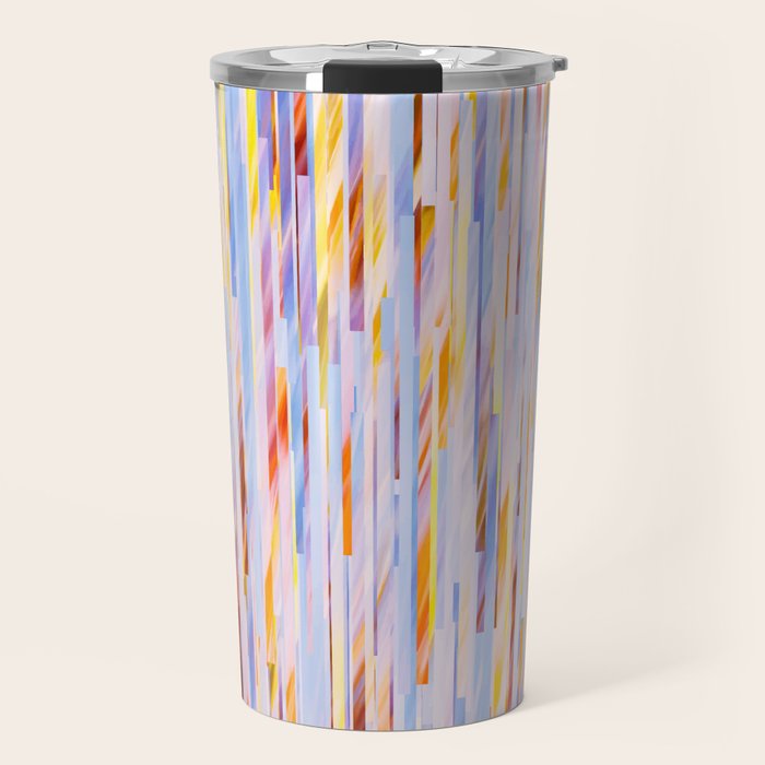 Urban Living | Abstract Geometric Shapes Digital Painting | eclectic Modern Contemporary Boho Chic Travel Mug Gallery Image 1