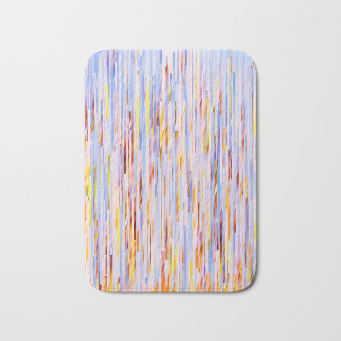 Urban Living | Abstract Geometric Shapes Digital Painting | eclectic Modern Contemporary Boho Chic Bath Mat Gallery Image 1