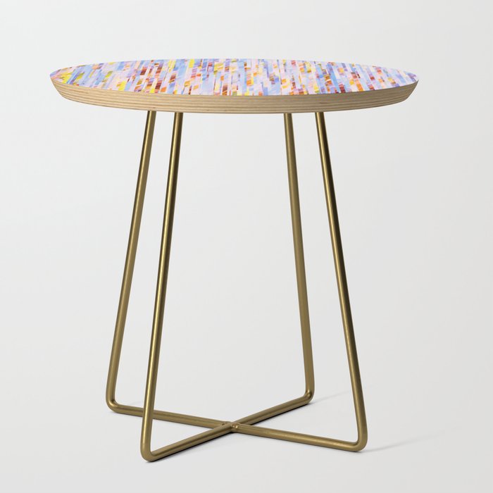 Urban Living | Abstract Geometric Shapes Digital Painting | eclectic Modern Contemporary Boho Chic Side Table Gallery Image 1