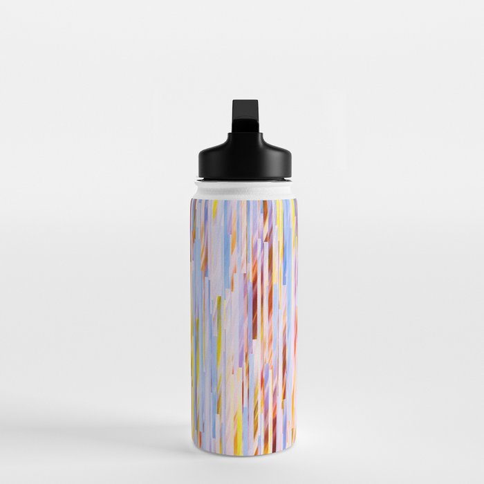 Urban Living | Abstract Geometric Shapes Digital Painting | eclectic Modern Contemporary Boho Chic Water Bottle Gallery Image 3