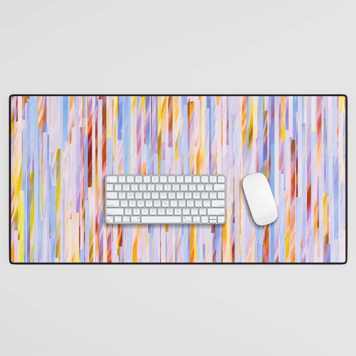 Urban Living | Abstract Geometric Shapes Digital Painting | eclectic Modern Contemporary Boho Chic Desk Mat Gallery Image 1
