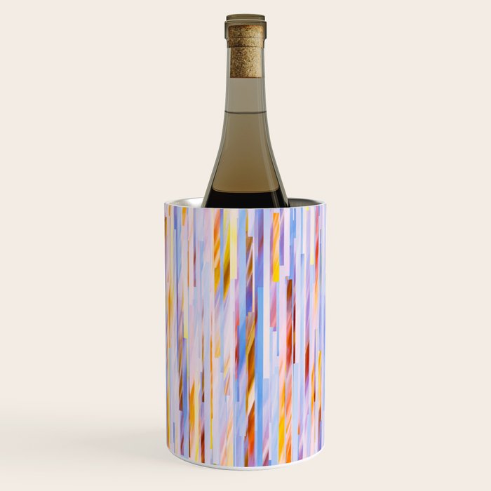Urban Living | Abstract Geometric Shapes Digital Painting | eclectic Modern Contemporary Boho Chic Wine Chiller Gallery Image 3