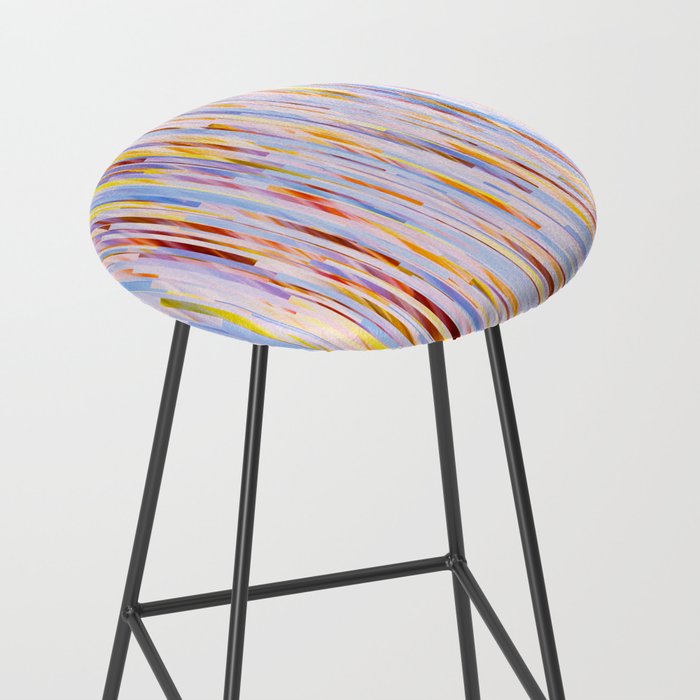 Urban Living | Abstract Geometric Shapes Digital Painting | eclectic Modern Contemporary Boho Chic Stool Gallery Image 2