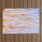 Urban Living | Abstract Geometric Shapes Digital Painting | eclectic Modern Contemporary Boho Chic Outdoor Rug Gallery Image 1