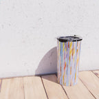 Urban Living | Abstract Geometric Shapes Digital Painting | eclectic Modern Contemporary Boho Chic Travel Mug Gallery Image 4