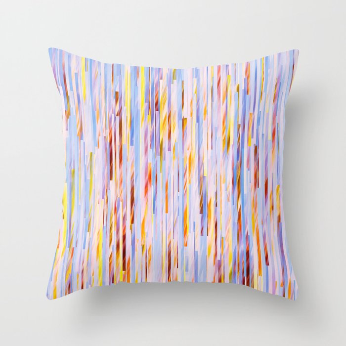 Urban Living | Abstract Geometric Shapes Digital Painting | eclectic Modern Contemporary Boho Chic Throw Pillow Gallery Image 1