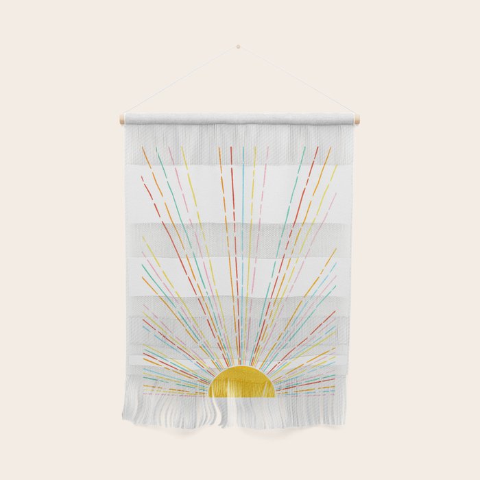 Retro Sunburst: Rainbow Edition Wall Hanging Gallery Image 1