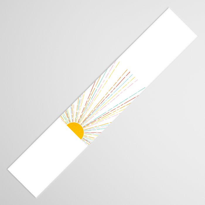 Retro Sunburst: Rainbow Edition Table Runner Gallery Image 3