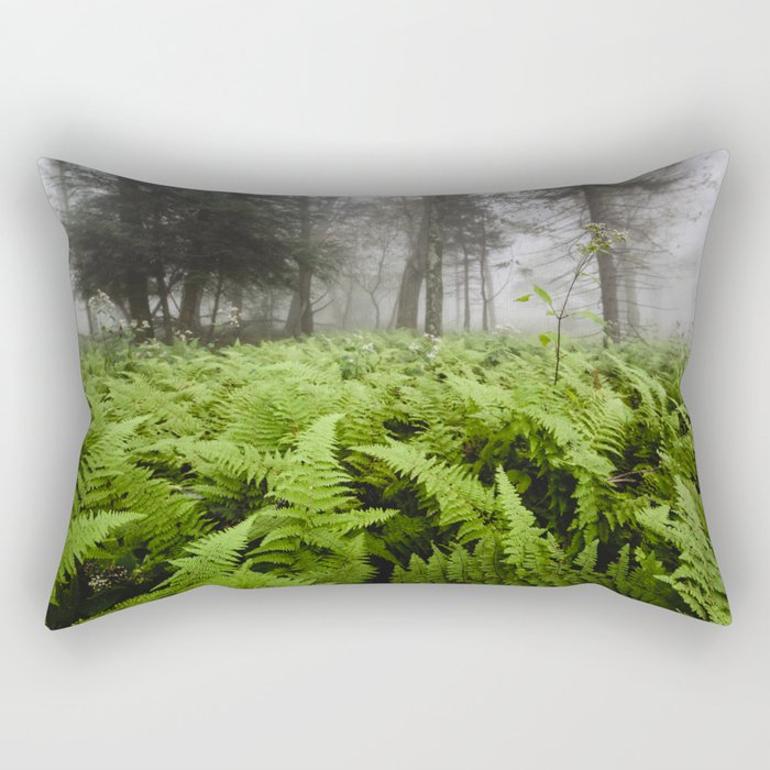 Fern Prairie Nature Forest Photography Rectangular Pillow Gallery Image 1