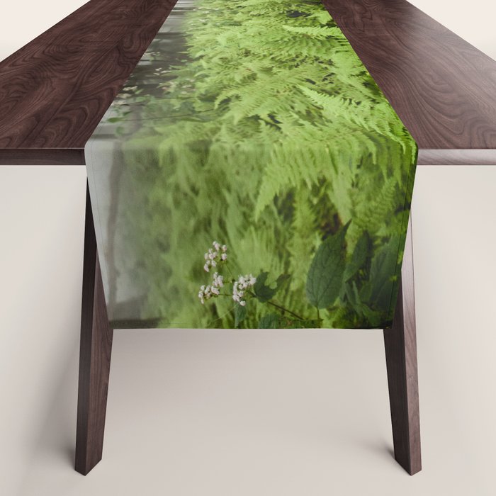 Fern Prairie Nature Forest Photography Table Runner Gallery Image 1