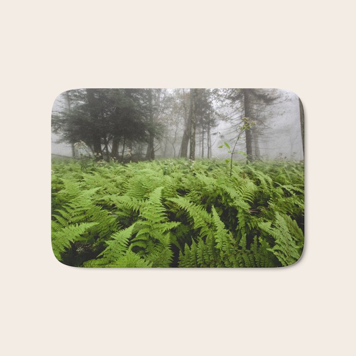 Fern Prairie Nature Forest Photography Bath Mat Gallery Image 1