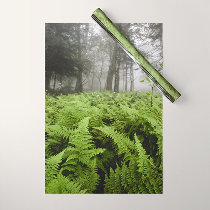 Fern Prairie Nature Forest Photography Wrapping Paper Gallery Image 1