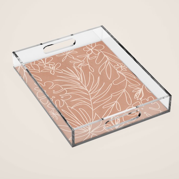 Engraved Tropical Line Acrylic Tray Gallery Image 1