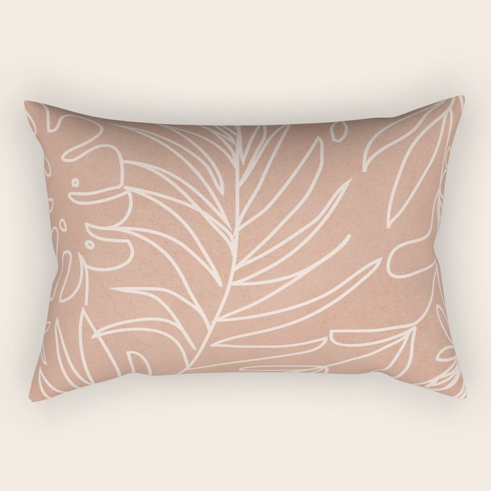 Engraved Tropical Line Rectangular Pillow Gallery Image 2