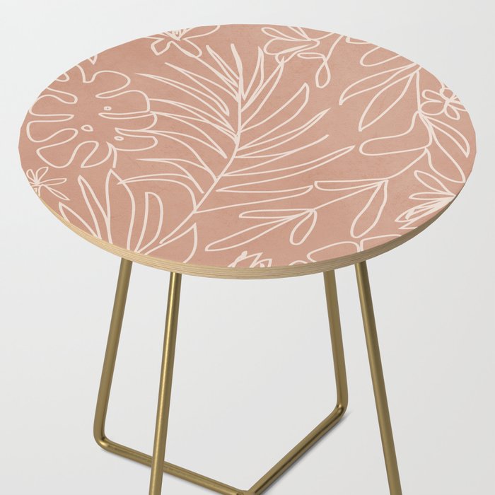 Engraved Tropical Line Side Table Gallery Image 2
