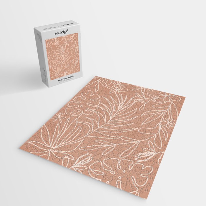 Engraved Tropical Line Jigsaw Puzzle Gallery Image 2