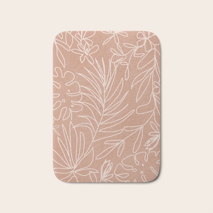 Engraved Tropical Line Bath Mat Gallery Image 1