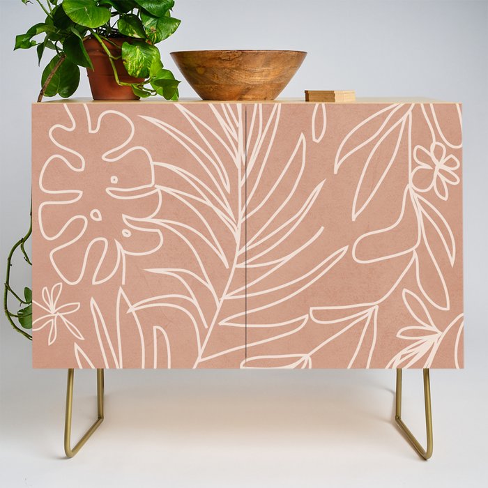 Engraved Tropical Line Credenza Gallery Image 1