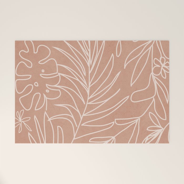 Engraved Tropical Line Welcome Mat Gallery Image 1
