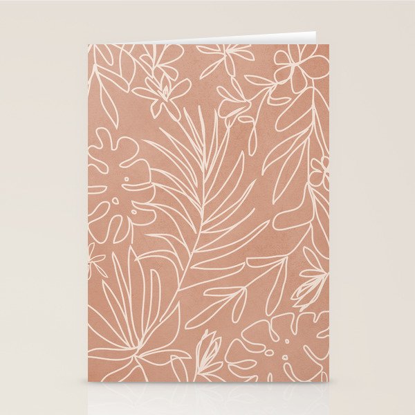 Engraved Tropical Line Stationery Card Gallery Image 1