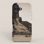 Canyon de Chelly - Chinle, Arizona - Navajo Indians on Horseback by Edward Curtis iPhone Case Gallery Image 1
