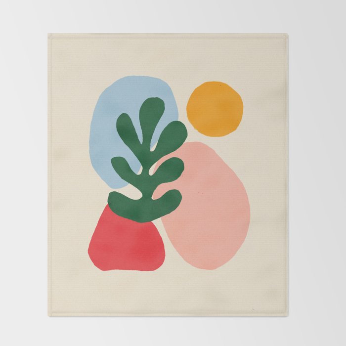 Wildlife | Cutouts by Henri Matisse Throw Blanket Gallery Image 2