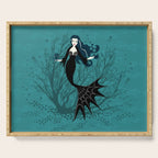 Vampire Mermaid on Aqua Serving Tray Gallery Image 1