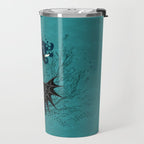Vampire Mermaid on Aqua Travel Mug Gallery Image 2