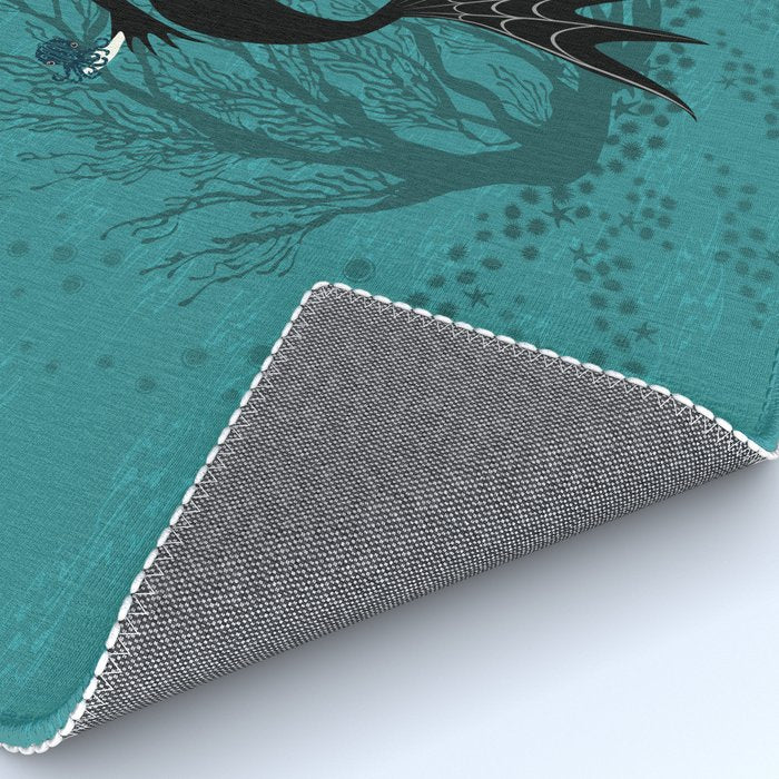 Vampire Mermaid on Aqua Rug Gallery Image 4