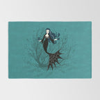Vampire Mermaid on Aqua Rug Gallery Image 2