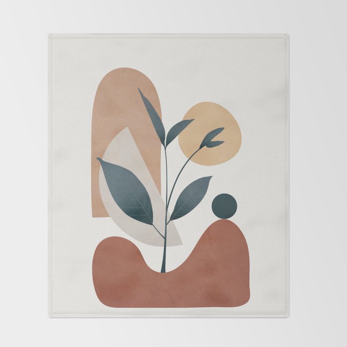 Shapes and Branches 06 Throw Blanket Gallery Image 2