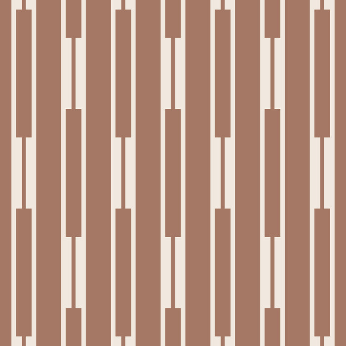 Geo Chain Vertical Block Stripe Pattern Inspired by PANTONE 17 1230 Color of the Year Mocha Mousse Coffee Mug Gallery Image 2