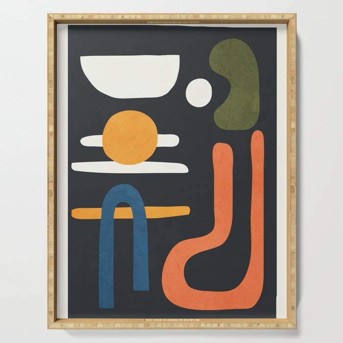 Abstract Colorful Setting 3 Serving Tray Gallery Image 1