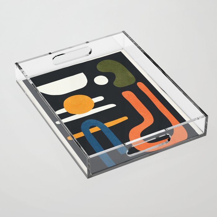 Abstract Colorful Setting 3 Acrylic Tray Gallery Image 1