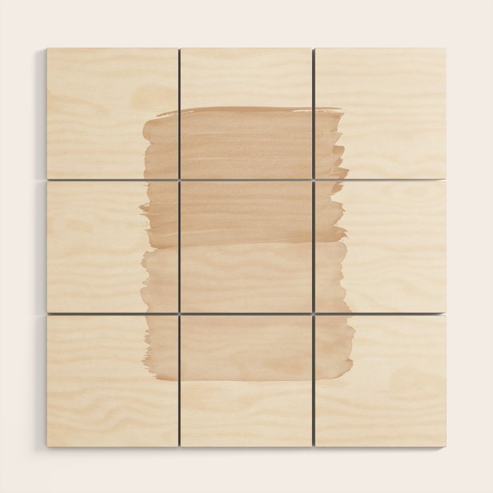 Warm Beige Abstract Minimalism #1 #minimal #ink #decor #art #society6 Wood Wall Art Gallery Image 1