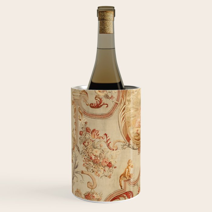 Antique 18th Century Romantic Floral French Aubusson Tapestry Wine Chiller Gallery Image 2