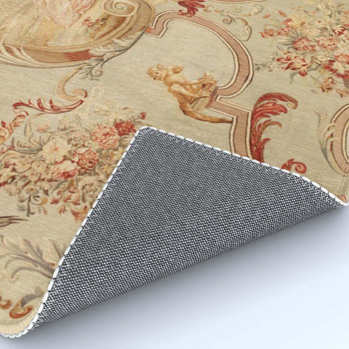 Antique 18th Century Romantic Floral French Aubusson Tapestry Rug Gallery Image 4