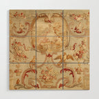Antique 18th Century Romantic Floral French Aubusson Tapestry Wood Wall Art Gallery Image 1