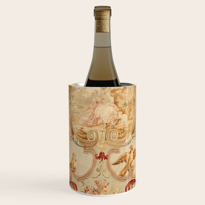 Antique 18th Century Romantic Floral French Aubusson Tapestry Wine Chiller Gallery Image 1