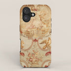 Antique 18th Century Romantic Floral French Aubusson Tapestry iPhone Case Gallery Image 1