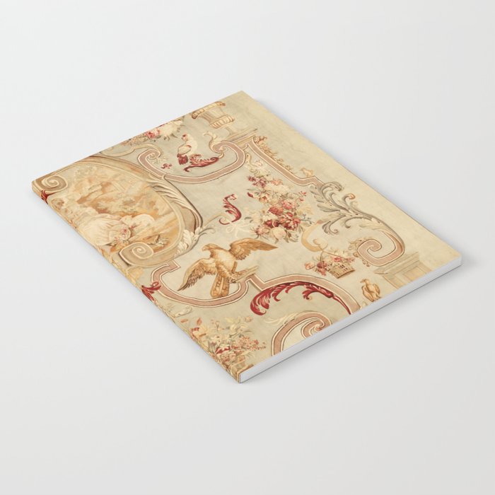 Antique 18th Century Romantic Floral French Aubusson Tapestry Notebook Gallery Image 1