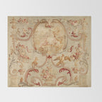 Antique 18th Century Romantic Floral French Aubusson Tapestry Throw Blanket Gallery Image 2