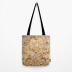 Antique 18th Century Romantic Floral French Aubusson Tapestry Tote Bag Gallery Image 2