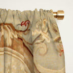 Antique 18th Century Romantic Floral French Aubusson Tapestry Window Curtain Gallery Image 2