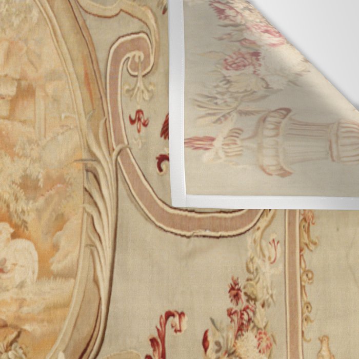 Antique 18th Century Romantic Floral French Aubusson Tapestry Wall Tapestry Gallery Image 3